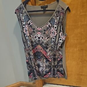 Tribal Women's Multicolor Sleeveless Top, P/S
